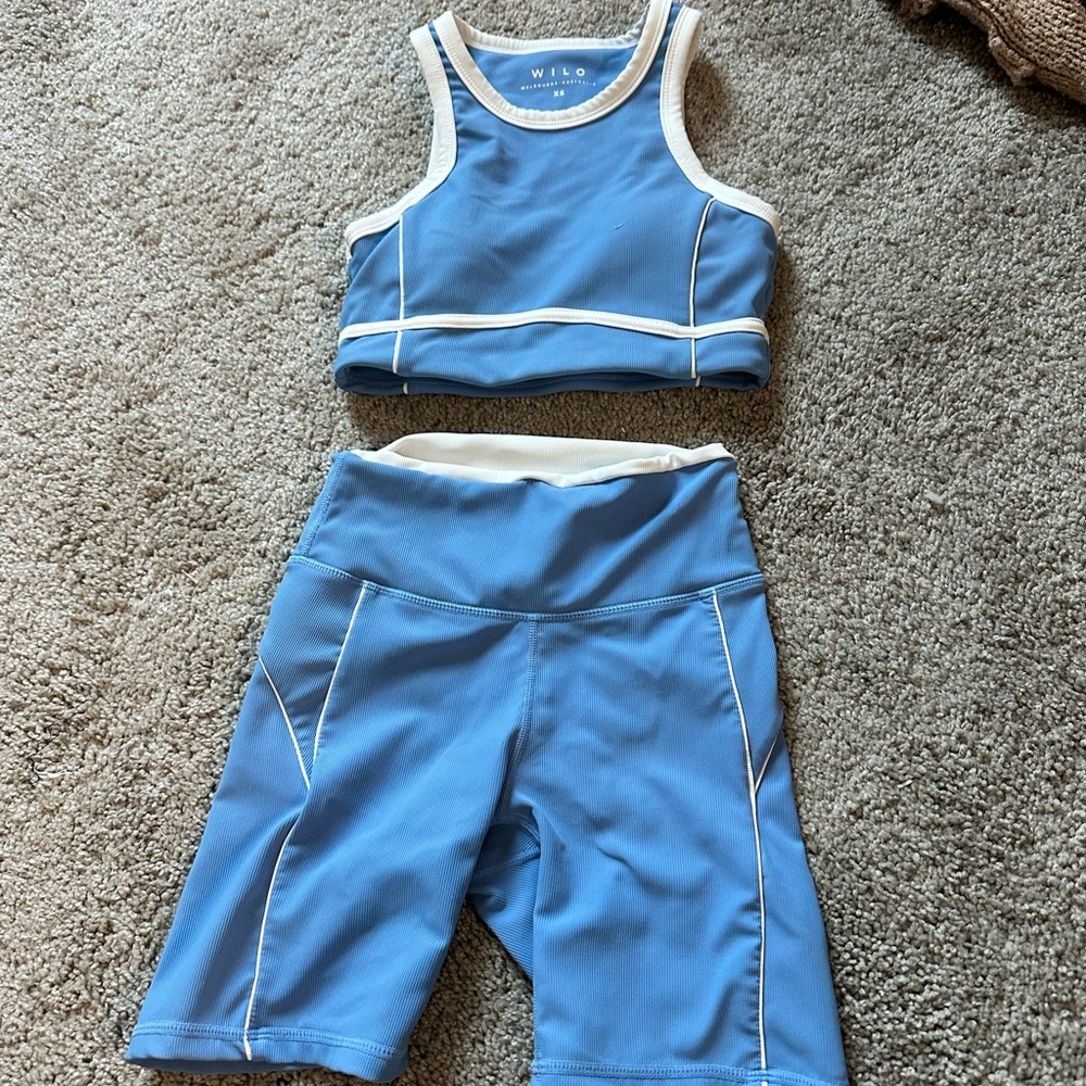WILO Blue and White Athletic Set